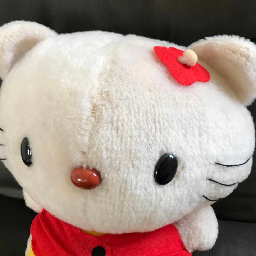 ねこ 白猫 ぬいぐるみ ファンシー 昭和レトロ - メルカリ