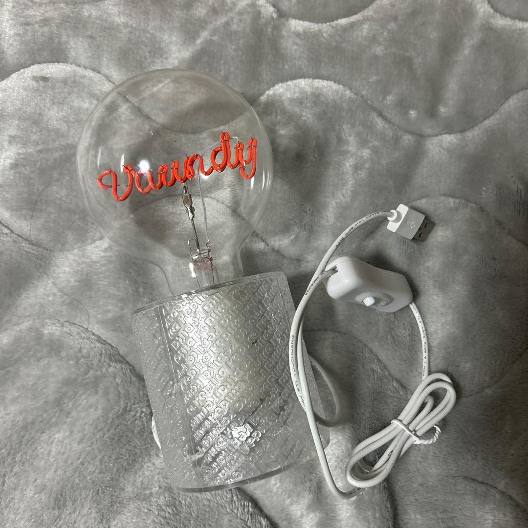 vaundy グッズ　ルームライト Vaundy Logo Room Light ”replica“ 美電球 - メルカリ