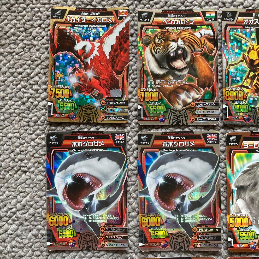 百獣大戦グレートアニマルカイザー ファイターカード13枚 金レア 銀