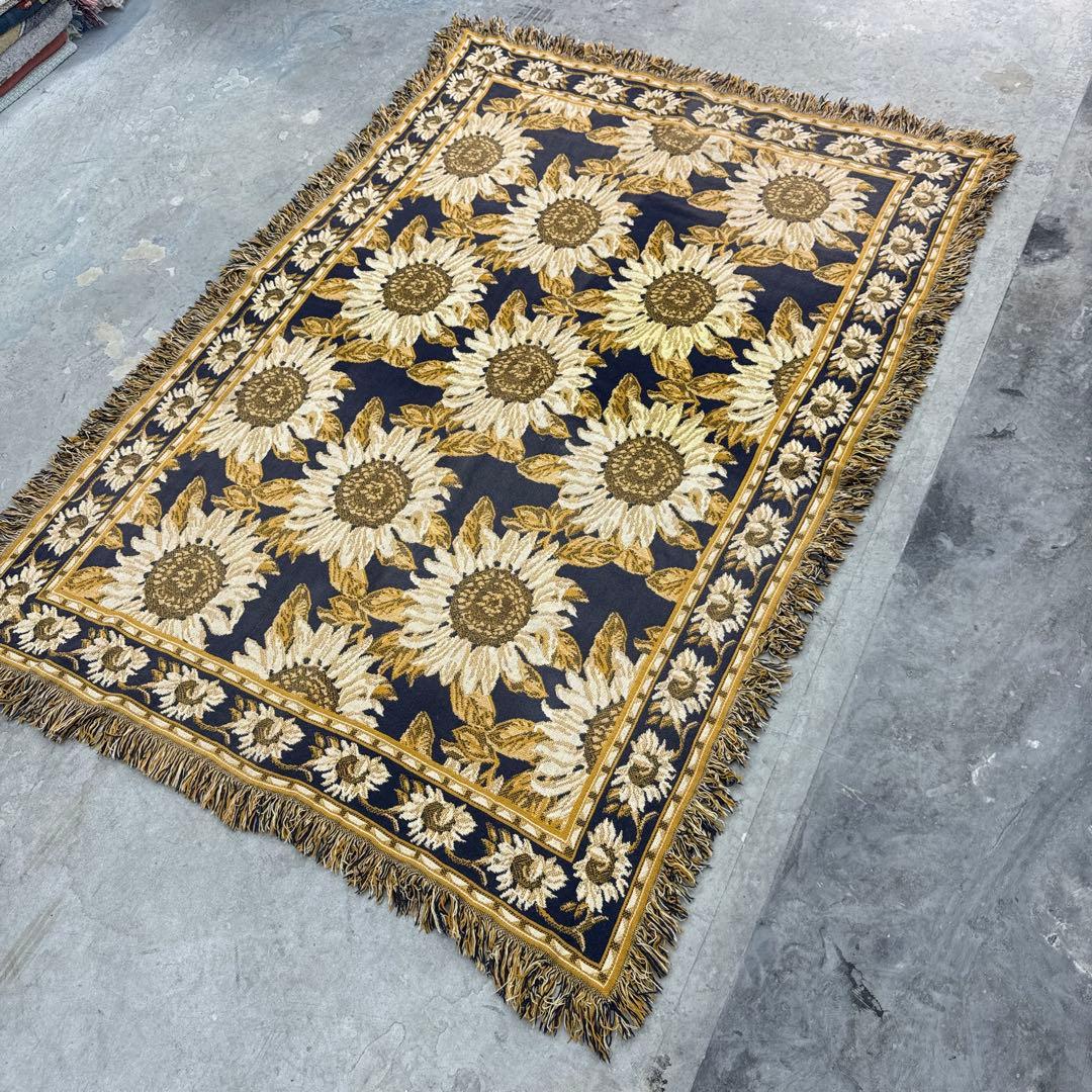 花　向日葵　マルチカバー　ソファーカバー　ヴィンテージラグ　178x128 楽天市場】マルチカバー チルフラワー 200×250cm 6199 キルトカバー 綿