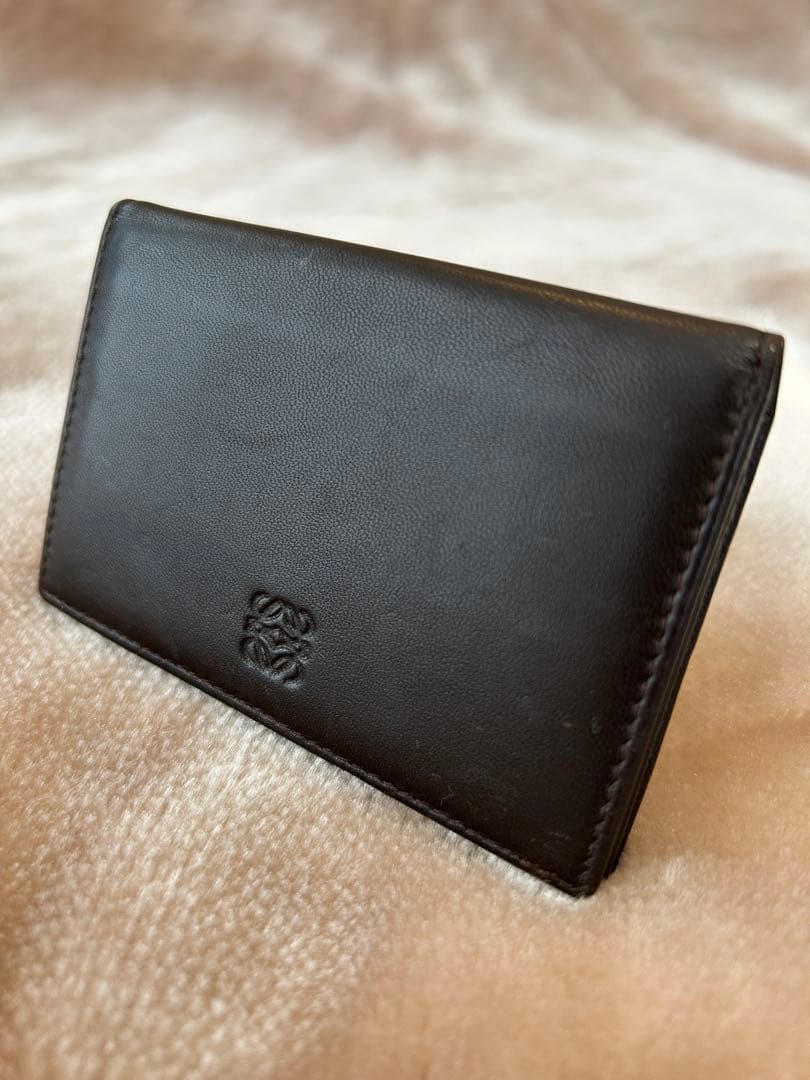 LOEWEロエベ名刺入れカードケースユニセックスレディースメンズ焦げ茶色系DBR ロエベ ◇ ビジネスカードホルダー / カードケース ◇ レザー ブラウン