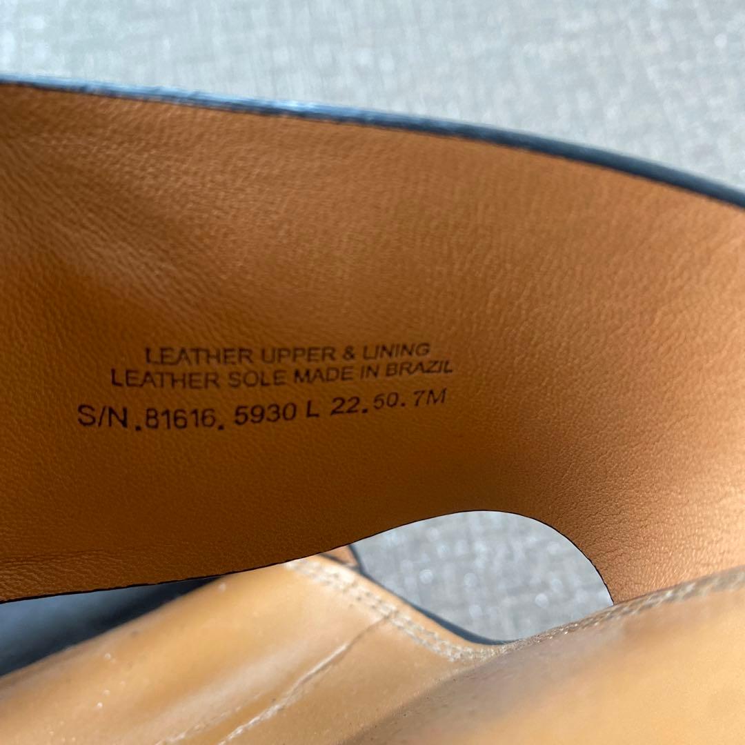 美品　23.5cm Tory Burch 黒 レザー ミュールサンダル 7M