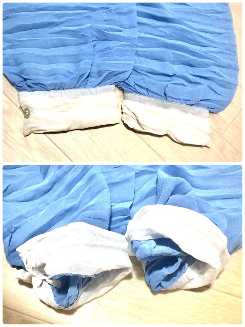 トリココムデギャルソン プリーツ加工ワンピース シフォンジョーゼット