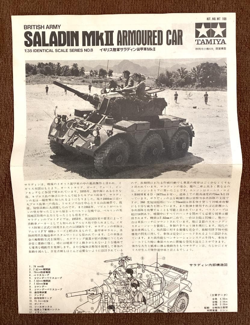 タミヤ 1/35 イギリス サラディン装甲車MkⅡ・ 25ポンド砲 小鹿 - メルカリ