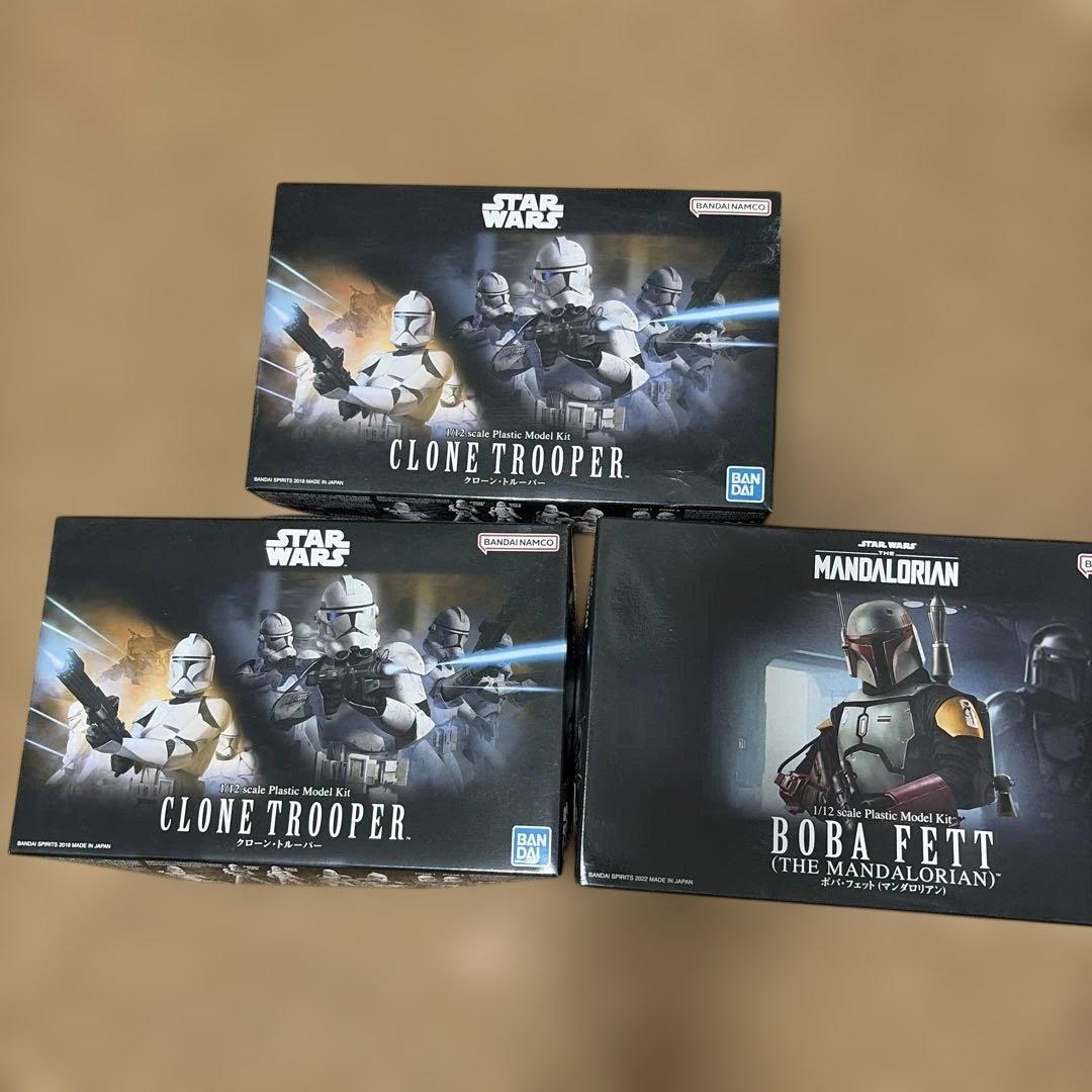 スターウォーズBANDAI 1/12 プラモデル　フィギュア　3体セット いよいよ公開！揃えたくなるスター・ウォーズ最新グッズ10選