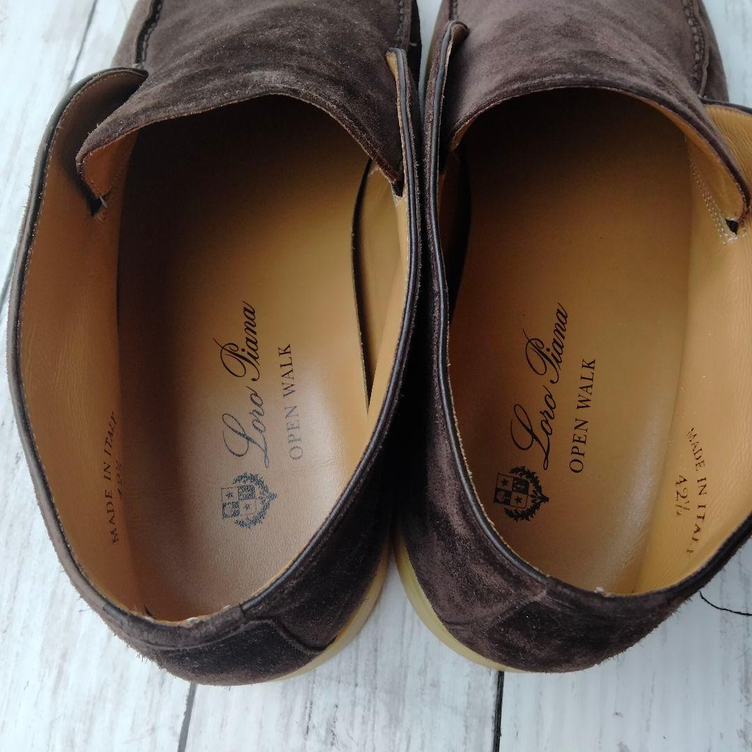 ロロピアーナ【希少】スウェードレザーシューズ　28.5cm　スリッポン　モカシン