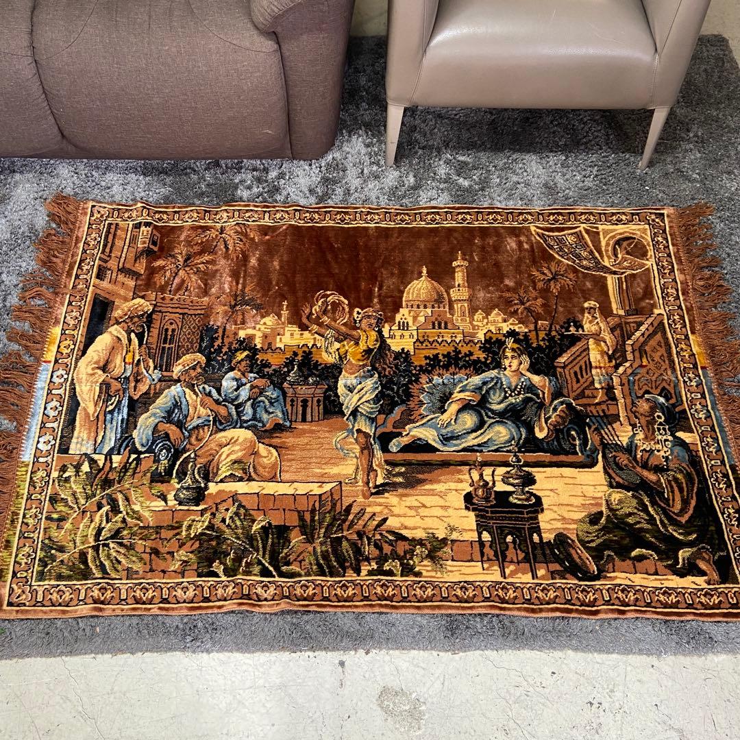 ヴィンテージ 中東 アラビア 壁掛けタペストリー ラグ