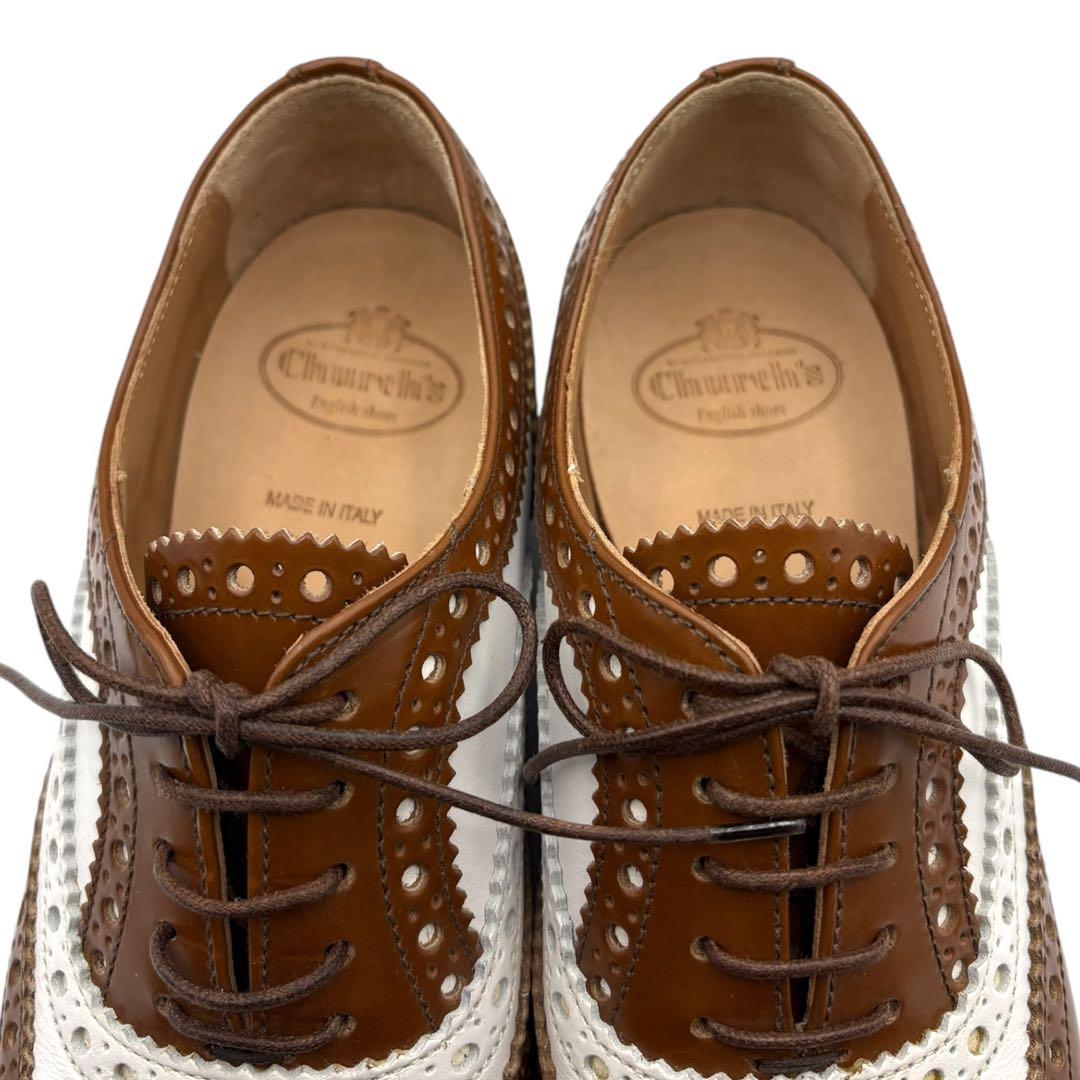 極美品 チャーチ BURWOOD 3W バイカラー ウィングチップ 22.5cm