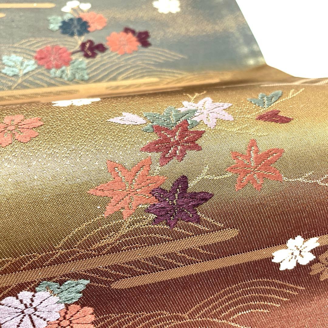 A1805 ○高級 正絹 唐織 六通 袋帯 - メルカリ