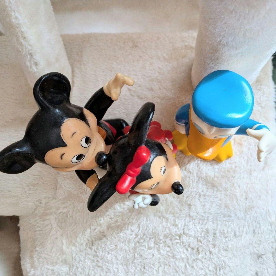 ミッキー・ ミニー ・ドナルド フィギュア貯金箱 3体セット - メルカリ