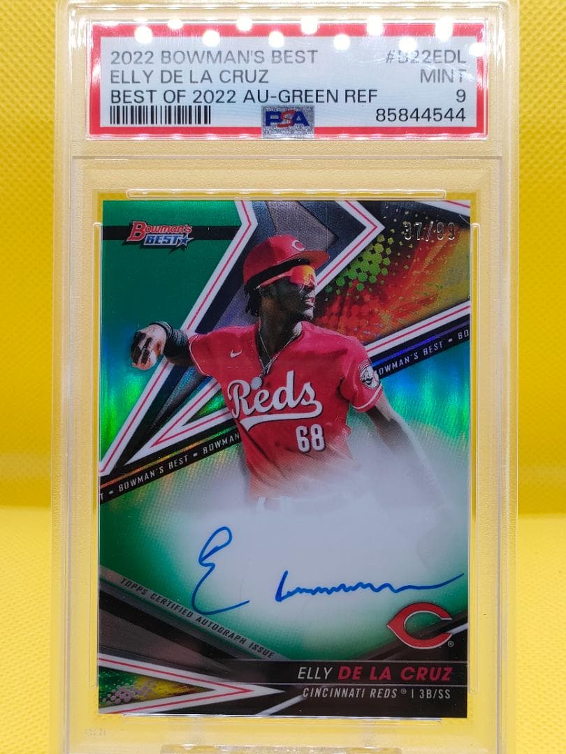 【貴重】_ＰSA9鑑定品_ELLY DE LA CRUZ_直筆オンカードサイン topps mlb エリー デラクルーズ オンカードサインカードELLY DE LA