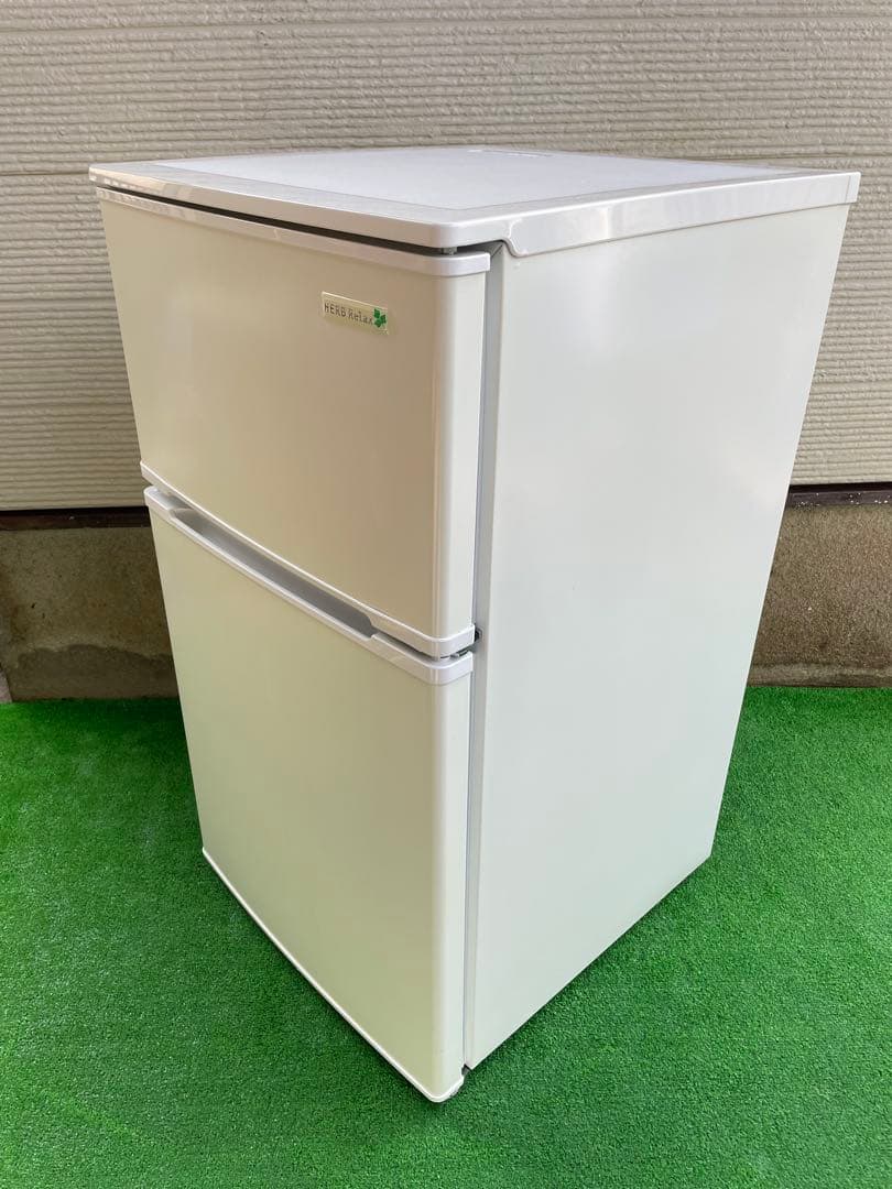 600分解洗浄済み✨ ヤマダ 90L 小型2ドア冷蔵庫 右開き 一人暮らし 🎳 単身