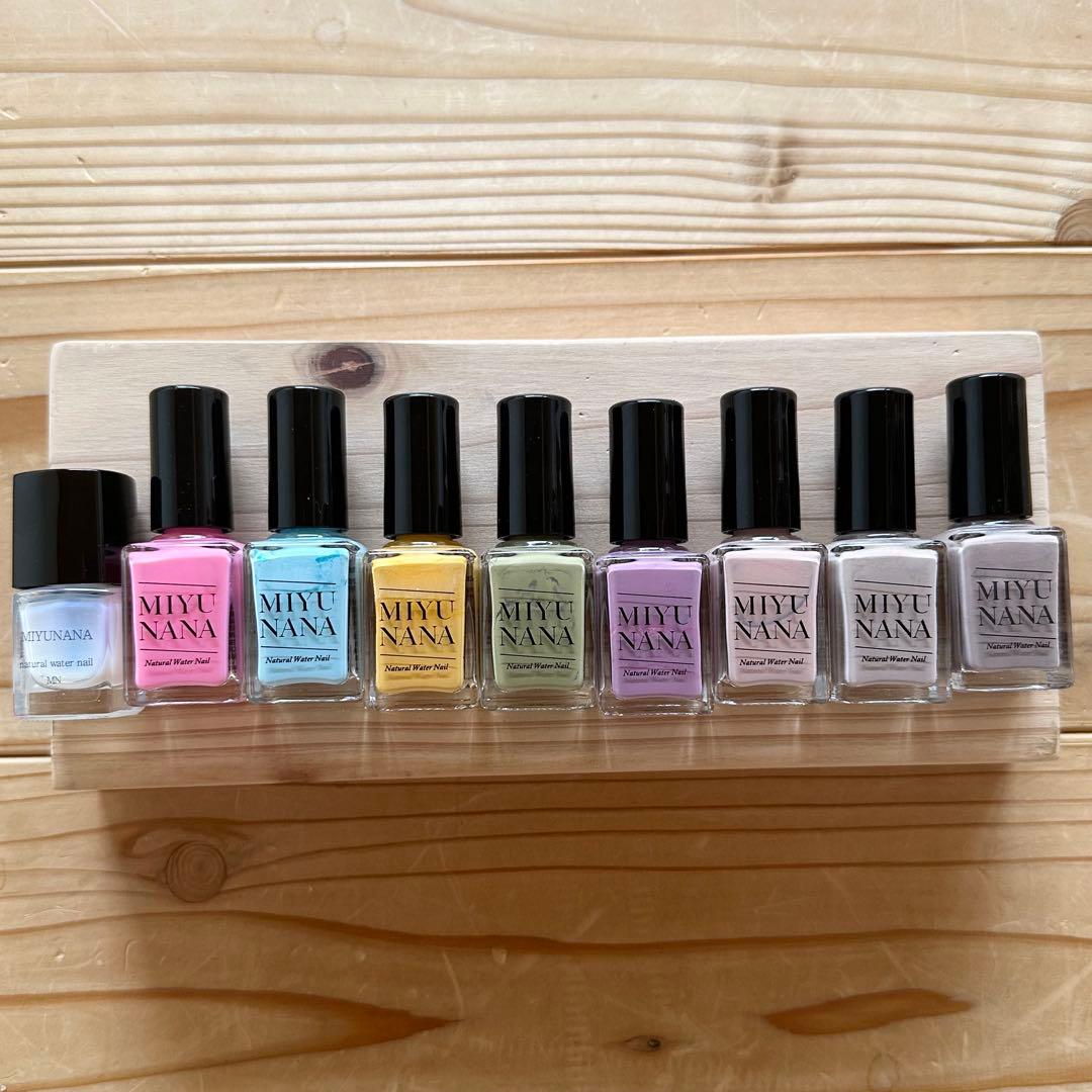 MIYUNANA ナチュラルネイル 8本セット ナチュラルウォーターネイル（水性・お湯オフマニキュア）MIYUNANA