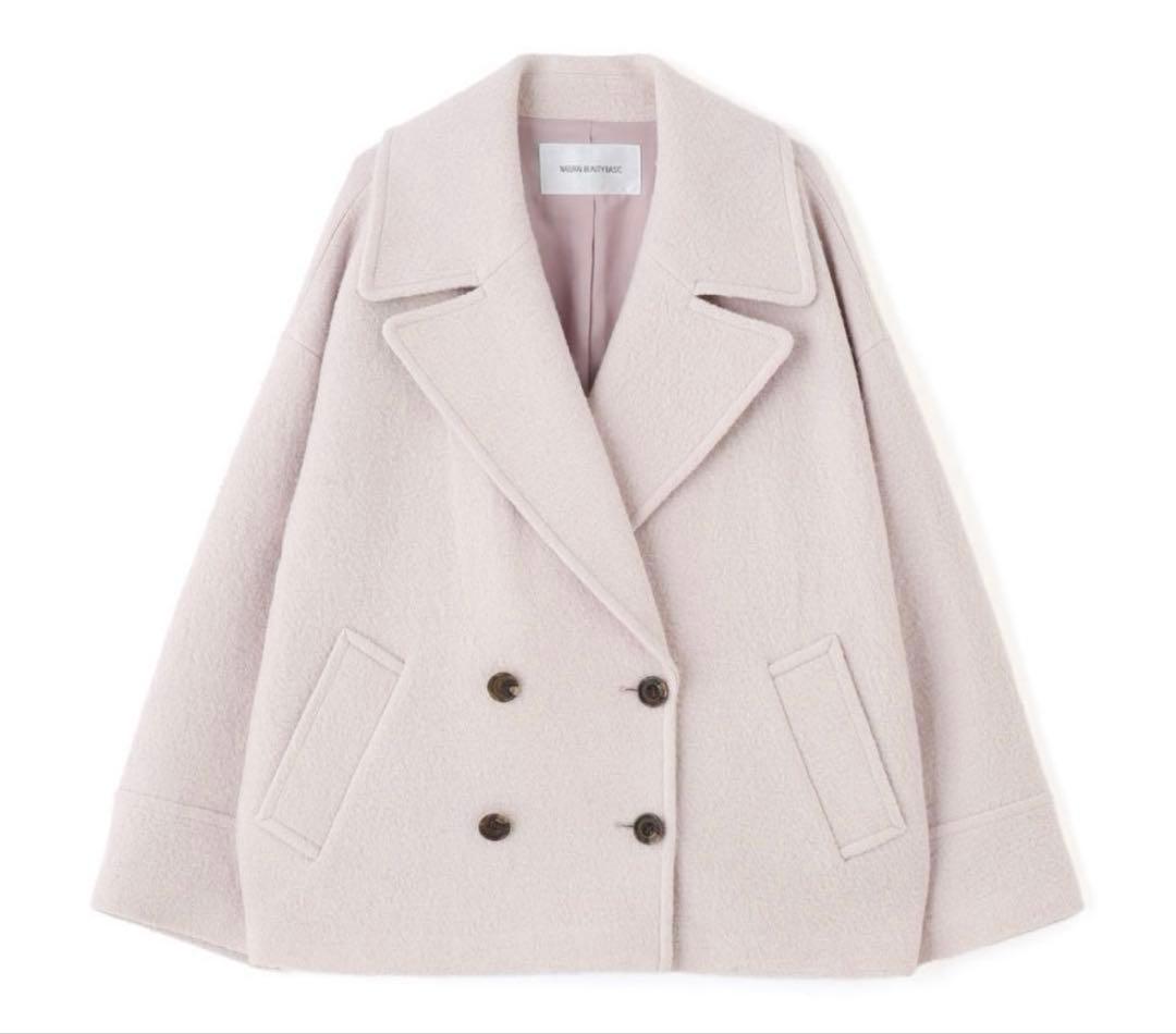 【新品タグ付き】ウーリーフォルムハーフコート ウーリーフォルムハーフコート | NATURAL BEAUTY BASIC（ナチュラル