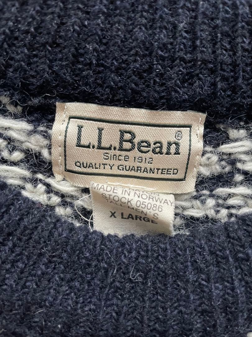 80s L.L.Bean バーズアイニットセーター X-LARGE 在原みゆ紀