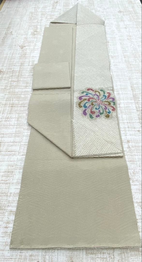 がめちゃん様 正絹 9寸名古屋帯 きぬたや 乱菊模様 - メルカリ