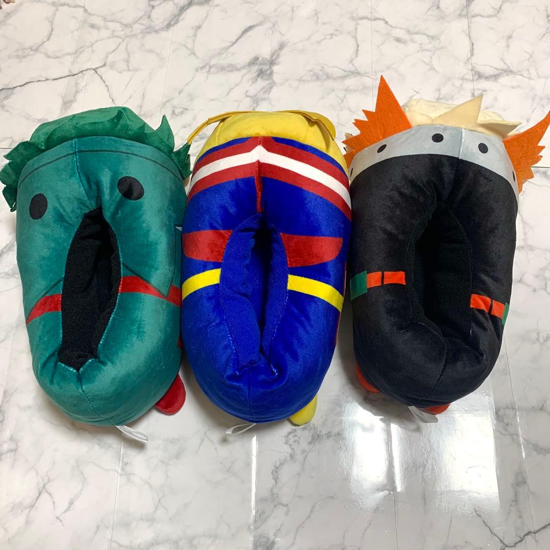 ヒロアカ 緑谷出久 爆豪勝己 オールマイト ぬいぐるみ スリッパ ルーム