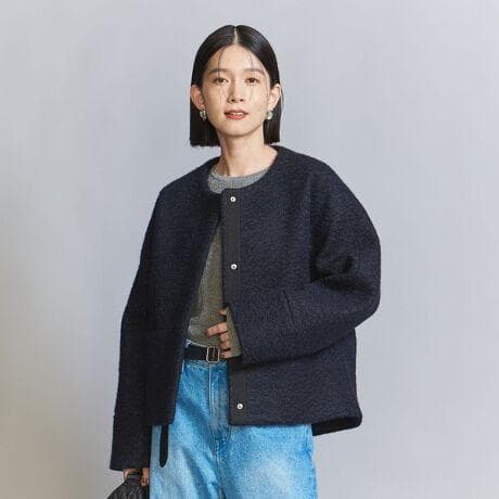 23aw Beauty & Youth ブークレ ノーカラー ショート コート 23aw Beauty & Youth ブークレ ノーカラー ショート コート - メルカリ