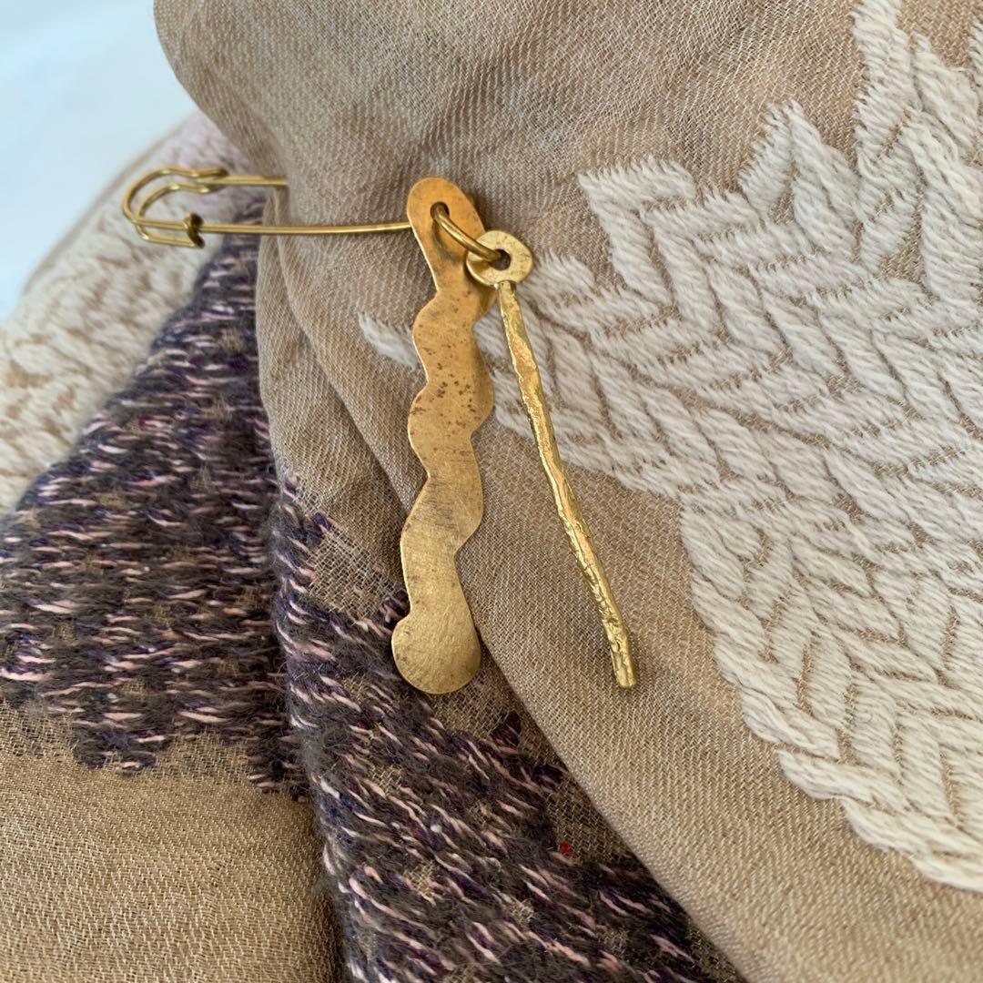 ふくの母ちゃん 小原聖子さんストールピン　箱•プロフィール付き★未使用品