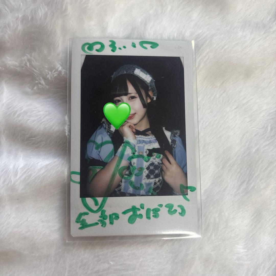 iLiFE! 若葉のあ コメント・サインありチェキ ホワイトデー衣装 - メルカリ