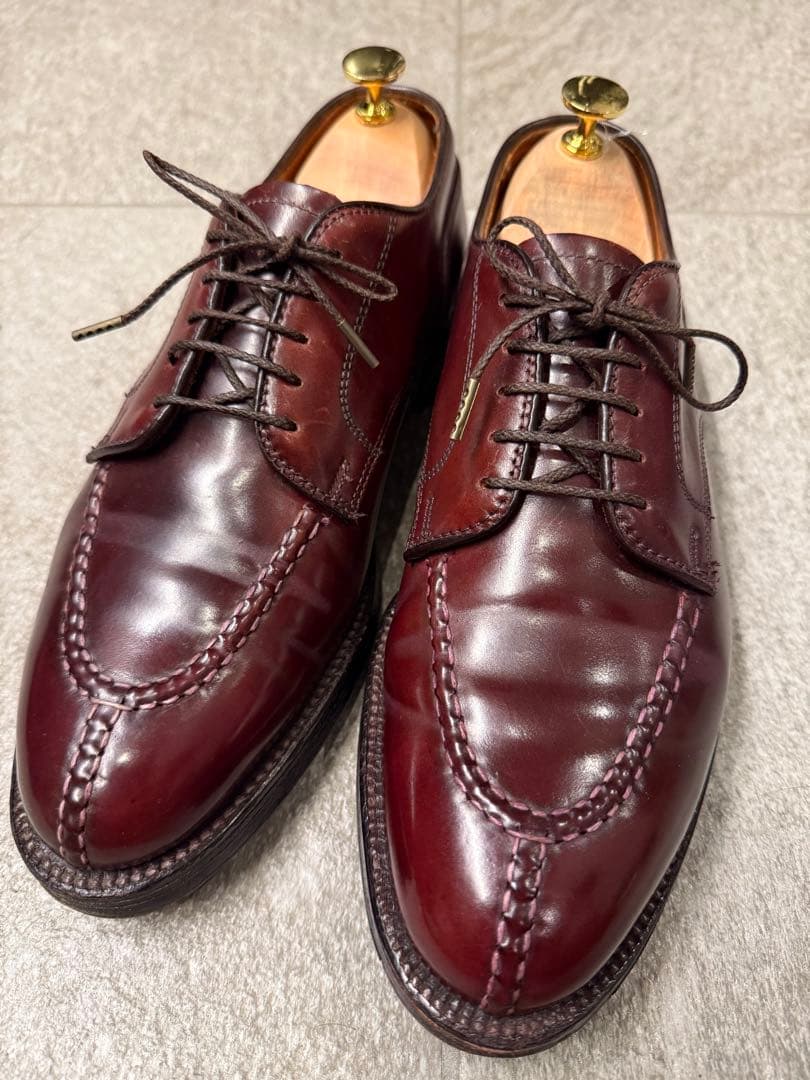 【美品】ALDEN コードバン バーガンディ Uチップ 2210 シューツリー付 美品】ALDEN コードバン バーガンディ Uチップ 2210 シューツリー付