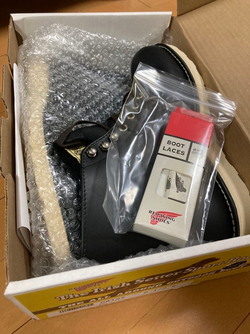 廃盤 8165 犬タグ 9 1/2 未使用品 レッドウィング 犬タグ 90s 8165 ブーツ レースアップ プレーントゥ