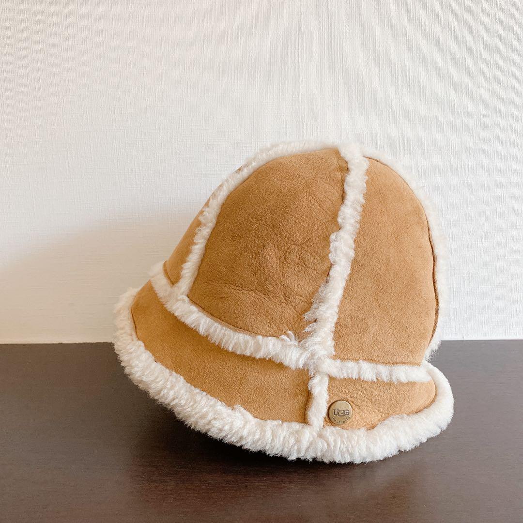 アグ シープスキン ボア バケットハット チェスナット - メルカリ