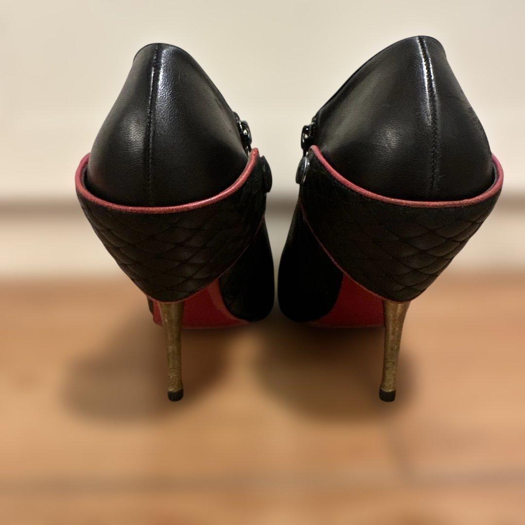 クリスチャンルブタン アンクルブーツ 24.5cm ブラック