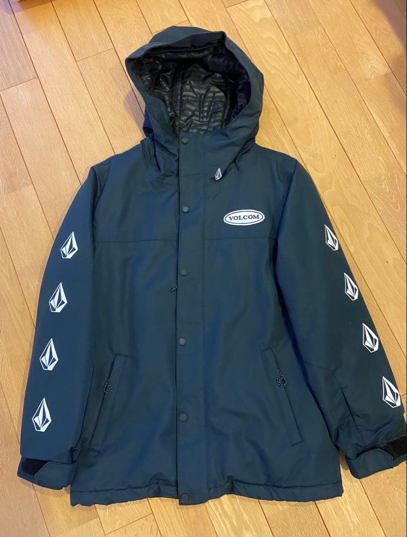 VOLCOM スノーボード スキー ウェアセット 黒/青 クリーニング済み