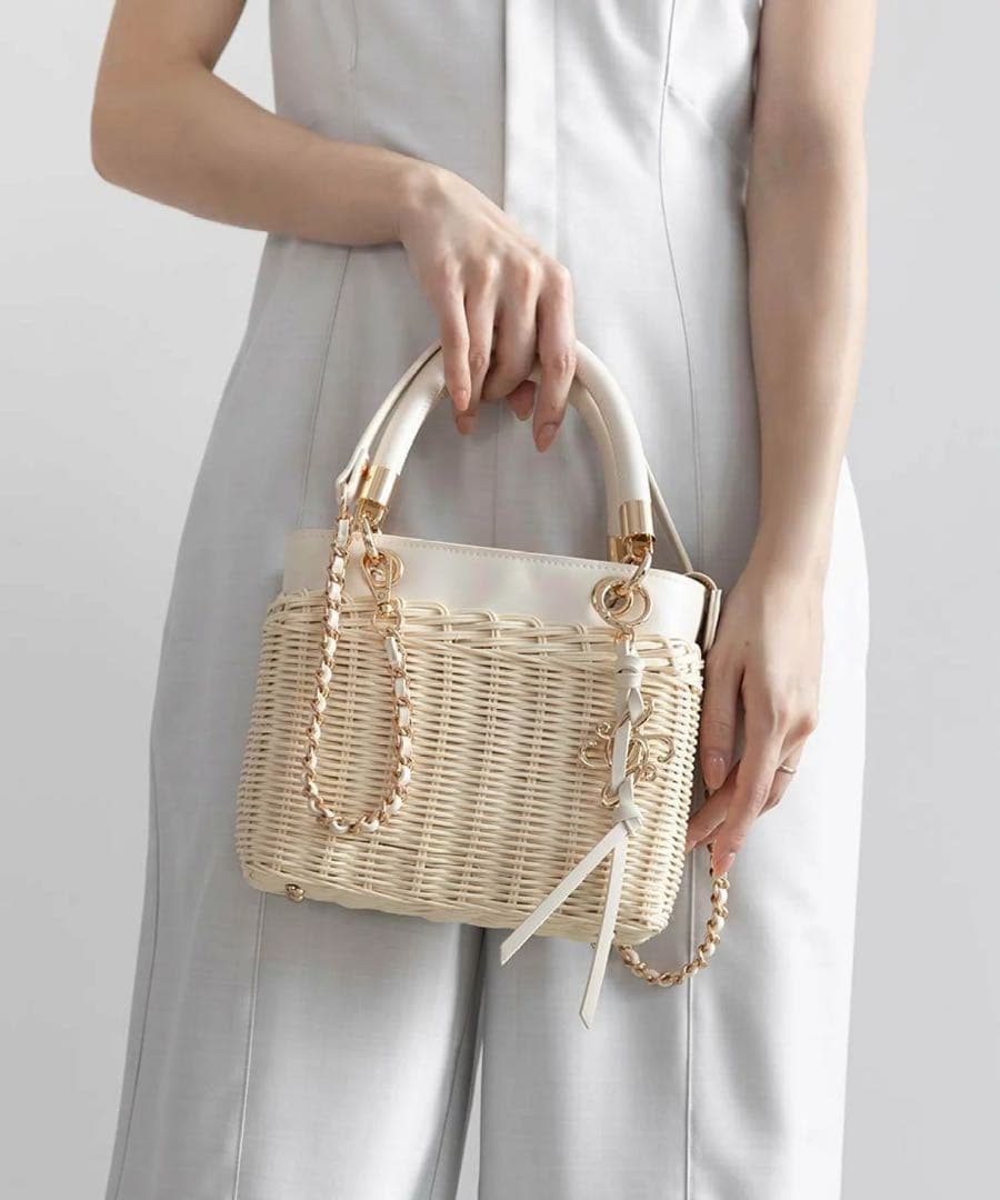 RANDA チェーンショルダー2WAYカゴバッグ 24春夏新作＞チェーンショルダー2WAYカゴバッグ | ランダ(RANDA