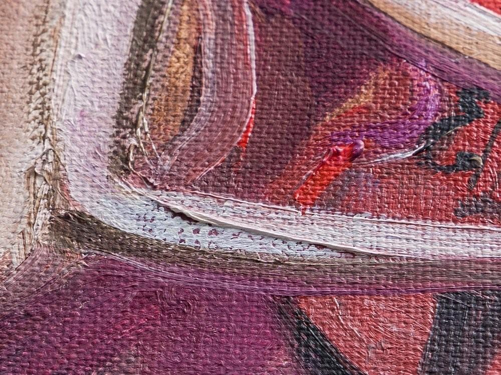 ◇織田広比古 『赤いヴァイオリン』 油彩 3号◇検）織田広喜 宮永岳彦