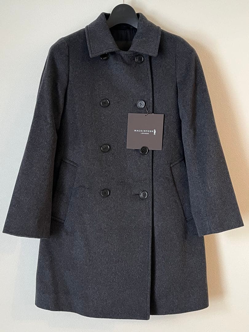 マッキントッシュロンドン　【ウール　カシミヤ混チャコールグレーコート38】 MACKINTOSH LONDON（マッキントッシュ ロンドン） ステンカラーコート