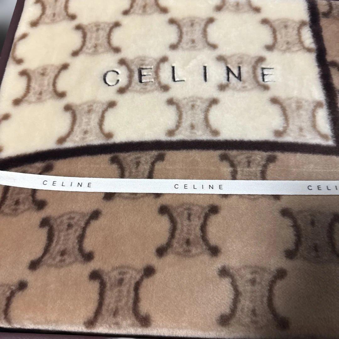CELINE アクリル毛布 140cm x 200cm CELINE セリーヌ アクリル ニューマイヤー 毛布 寝具 ブランケット