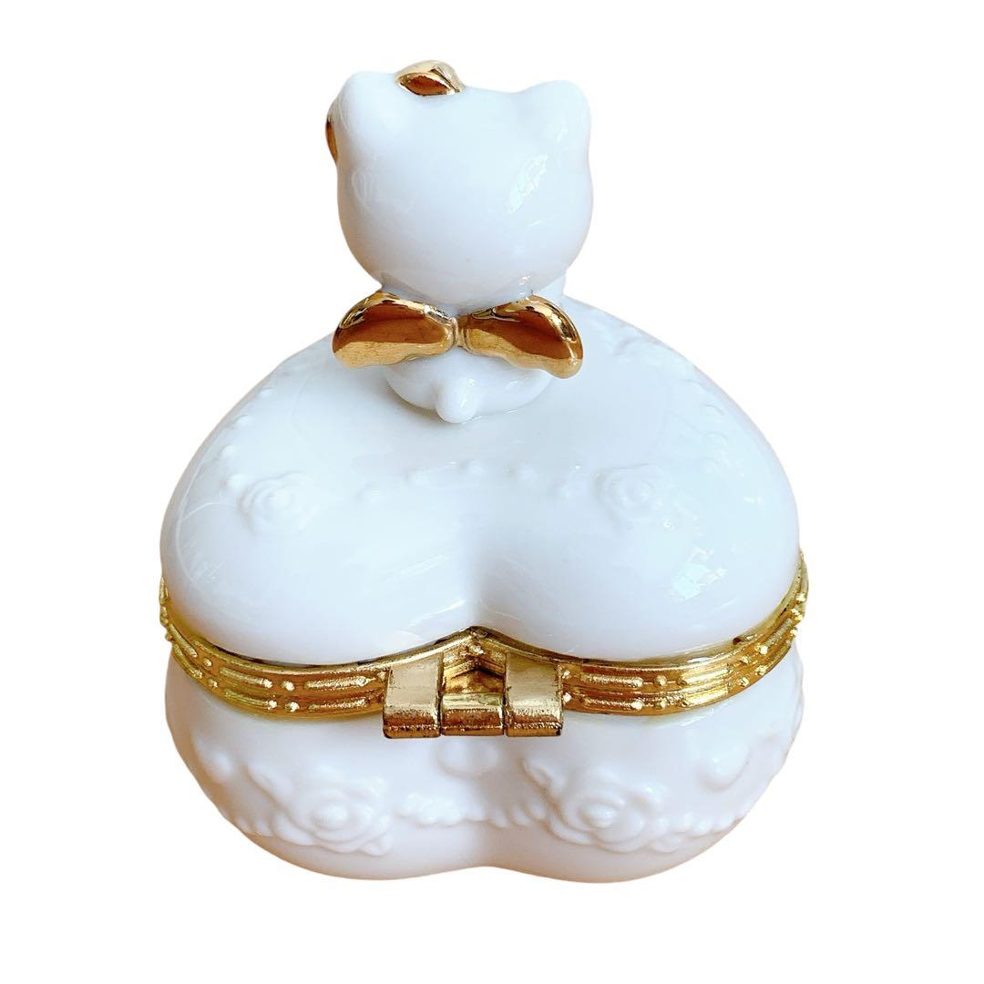 megcari 様専用】キティとミミィ エンジェル 陶器のアクセサリーケース