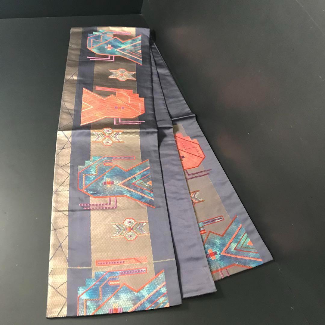 ZF-1069 袋帯 正絹 六通 ハイセンス 美品 抽象柄 お洒落 - メルカリ