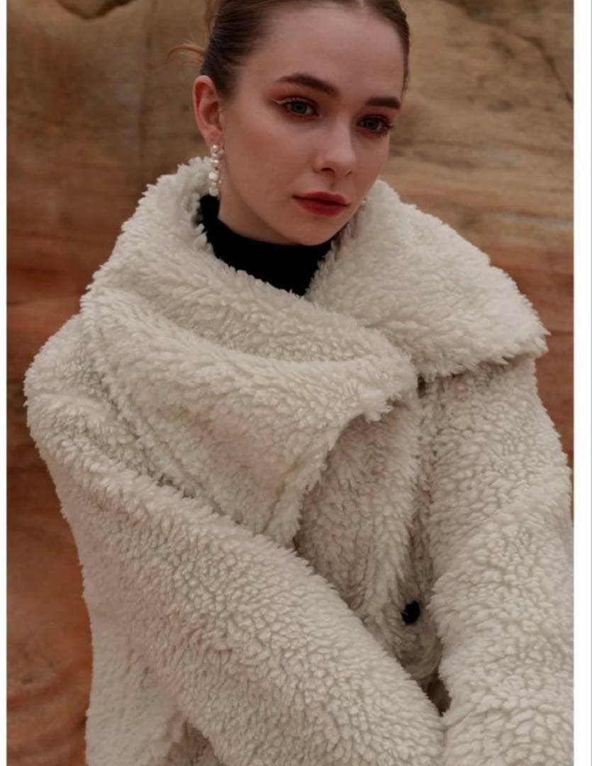 Acka. layered collar boa coat サイズ2 - メルカリ