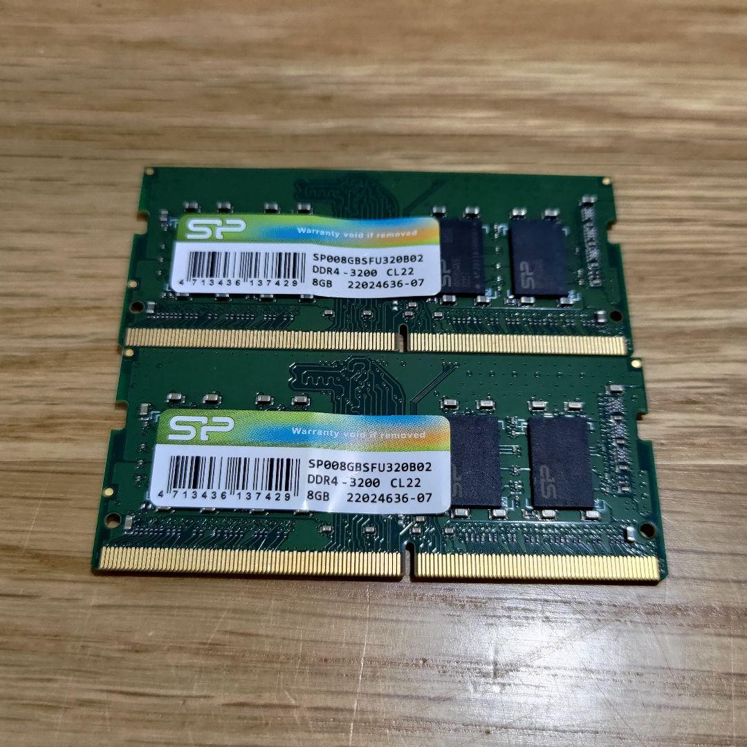 【動作品】シリコンパワー 8GB DDR4 3200 2枚 Silicon Power（シリコンパワー） DDR4 8GB デスクトップPC用 PCメモリ