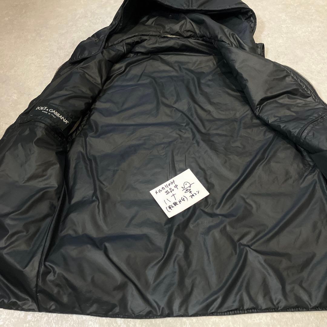 D&G、ロゴプレート、中綿ベスト、46サイズ、ブラック D&G ドルチェ