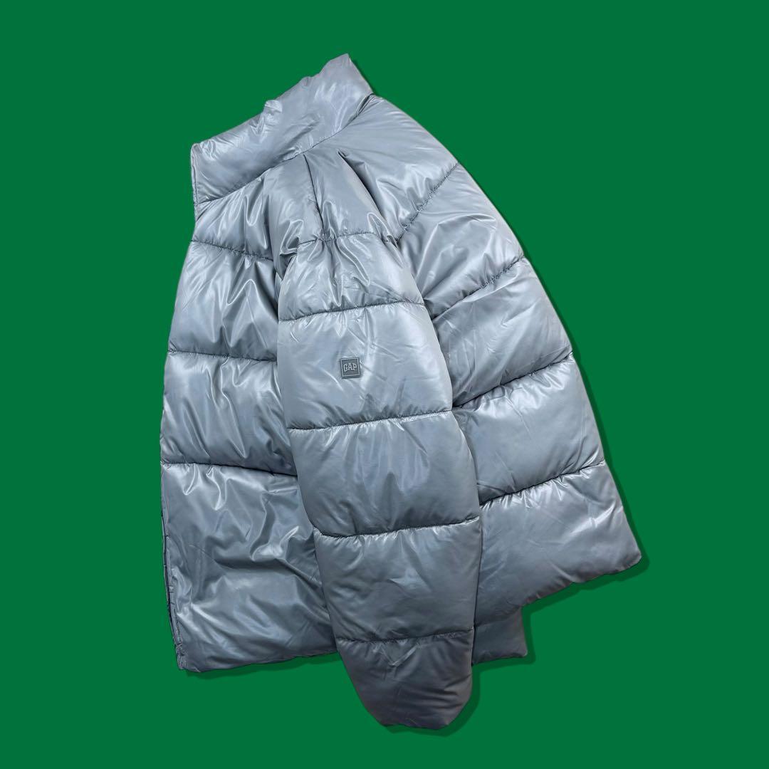 GAP ギャップ パファージャケット プリマロフト 中綿 ダウン シルバー