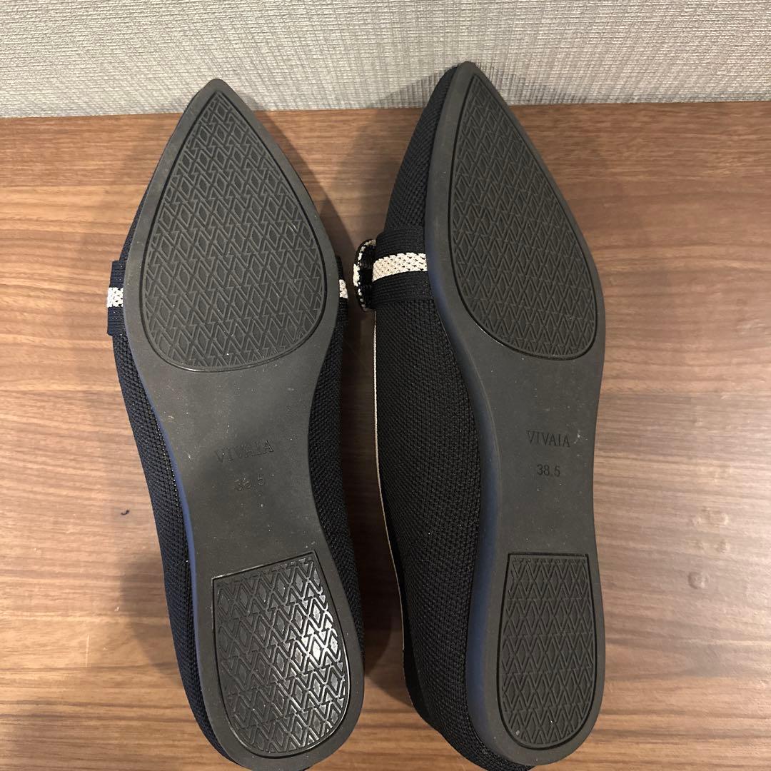 VIVAIA リボン付きフラットシューズ 24.5cm