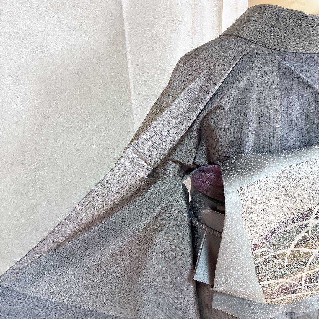 着物のみ〉小紋 着物 紬 トールサイズ しつけ付き 粋 凛とした美 G9