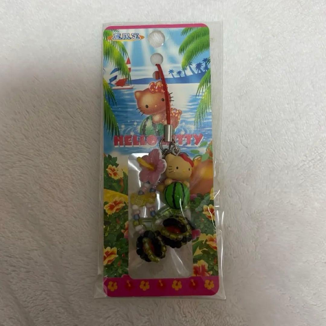 激レア】ハロー キティ 夏限定 ご当地 ハイビスカスツインストラップ