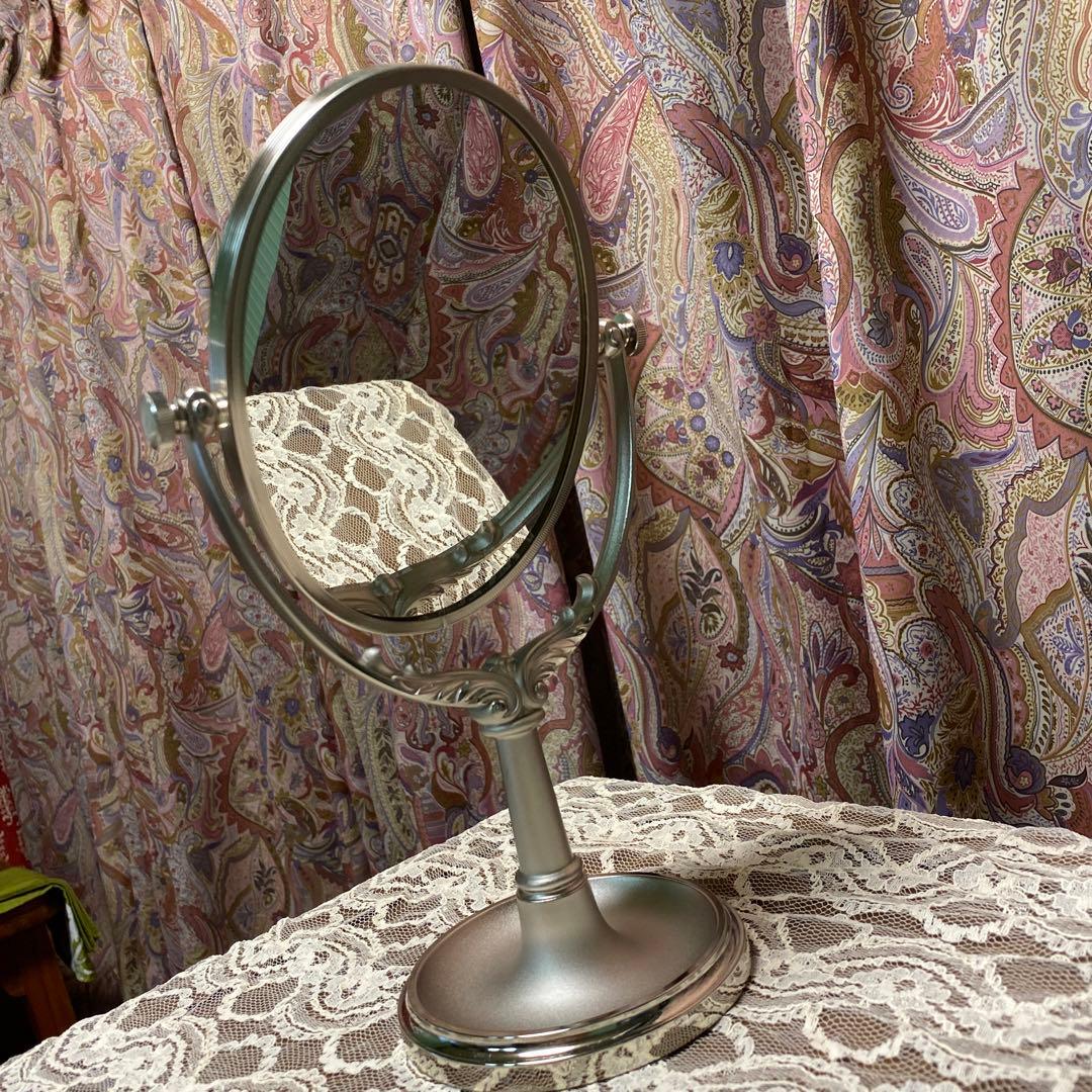 資生堂 スタンドミラー 花椿 SHISEIDO 昭和レトロ 記念品 化粧鏡