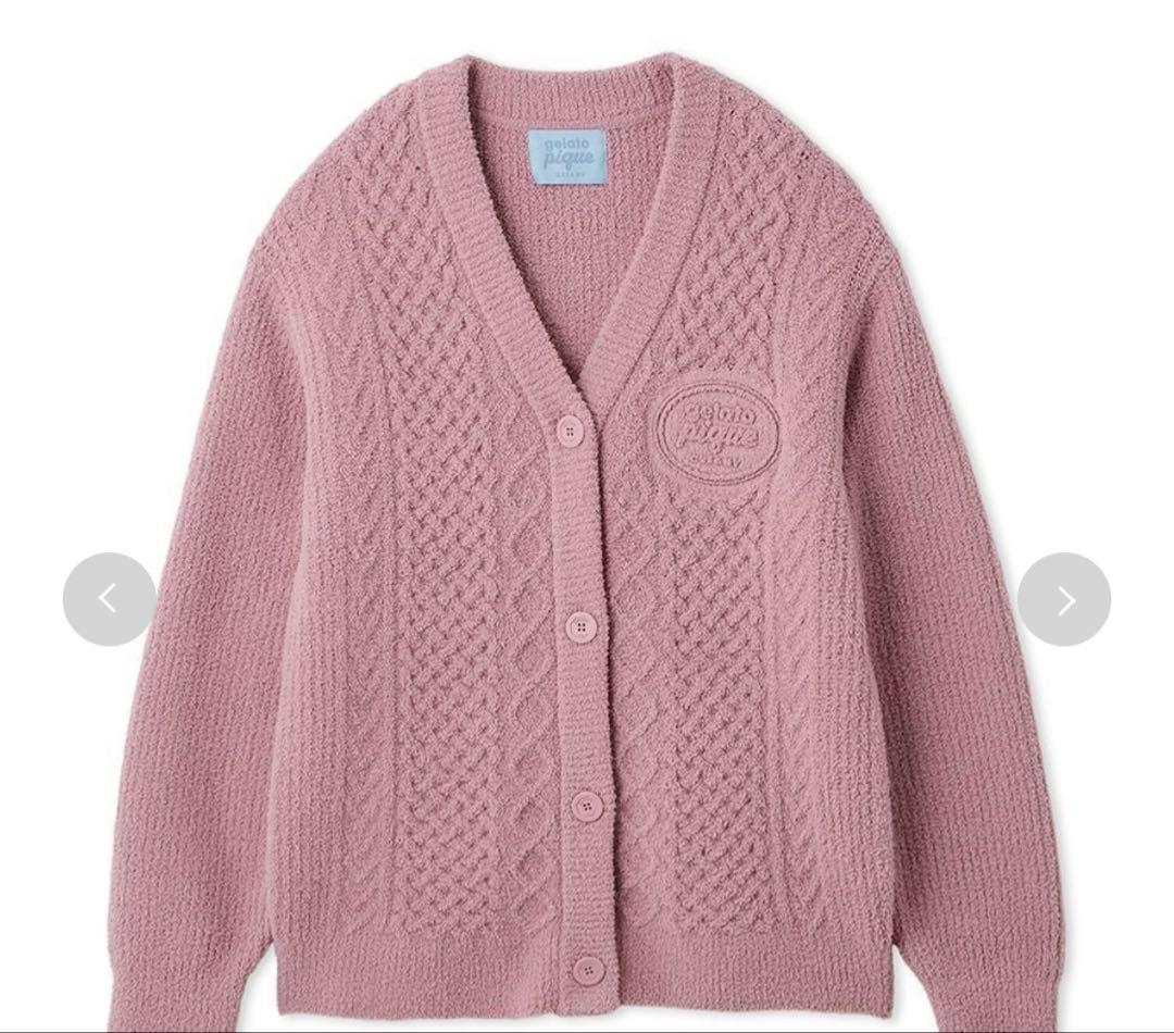タグ付き【gelato pique】バレンタイン アランカーディガン gelato pique（ジェラートピケ） Valentine アランカーディガン