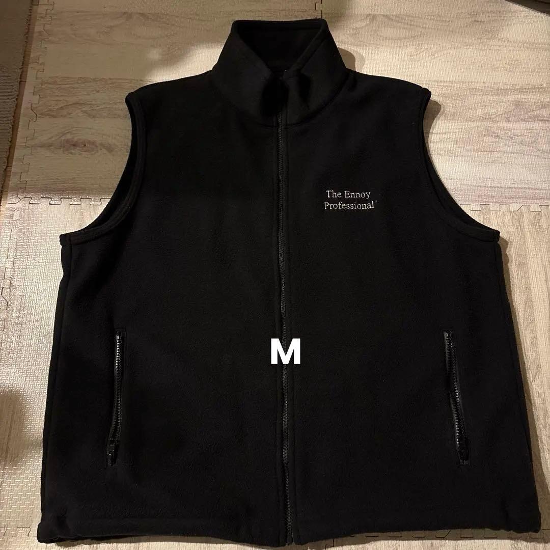 The Ennoy Professional フリースベスト Mサイズ ブラック ザエンノイプロフェッショナル The ennoy Professional ロゴ刺繍