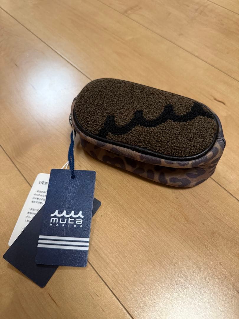 muta ヒョウ柄ポーチ Mignonjour ポーチ Mignonjour/ヒョウ柄もこもこミニポーチ M2850