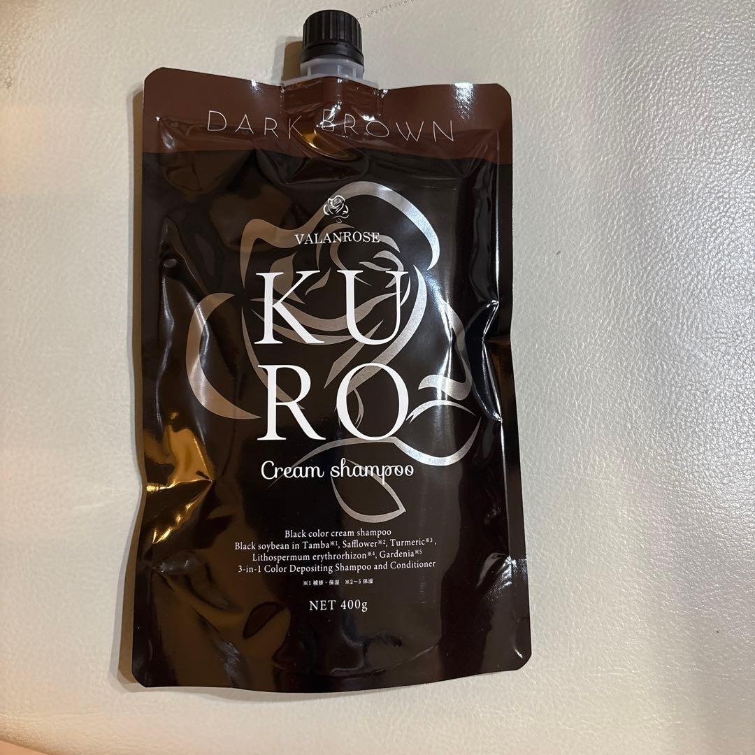 バランローズKURO Cream shampoo ダークブラウン 400g - メルカリ