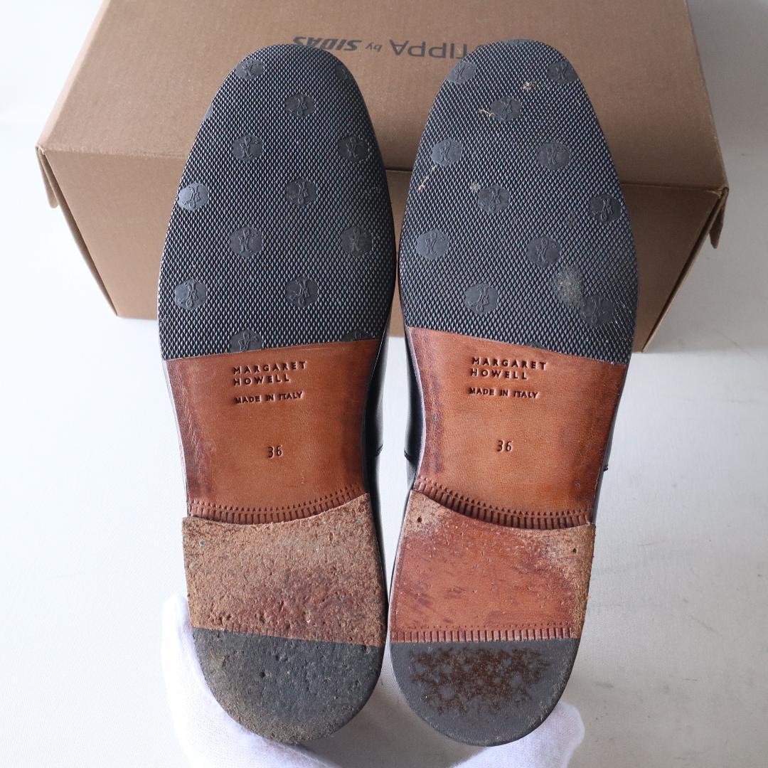 美品マーガレットハウエル イタリア製レースアップシューズ 36/23cm