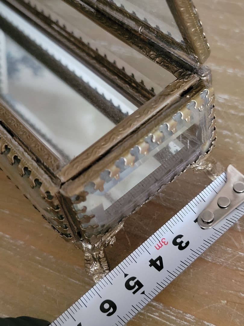 み*茂様 フランスアンティーク ジュエリーボックス ガラス小物入れ