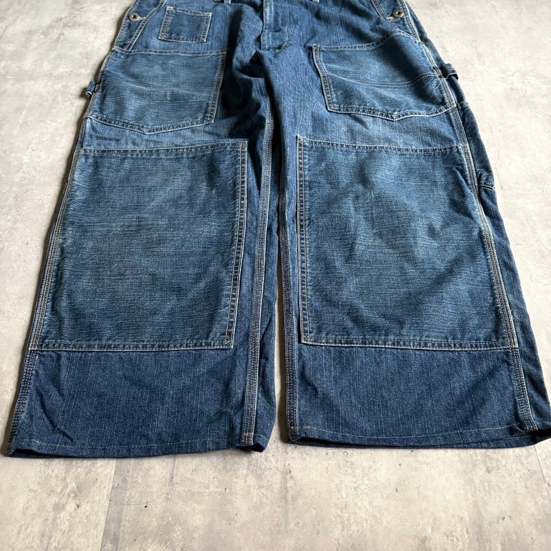 90s polo jeans】バギーデニムパンツ ダブルニー 極太 y2k - メルカリ
